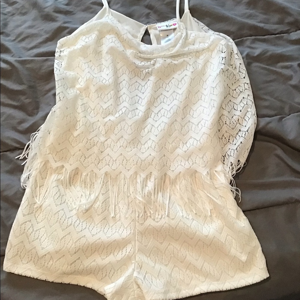 Beautiful Lace Romper with fringes